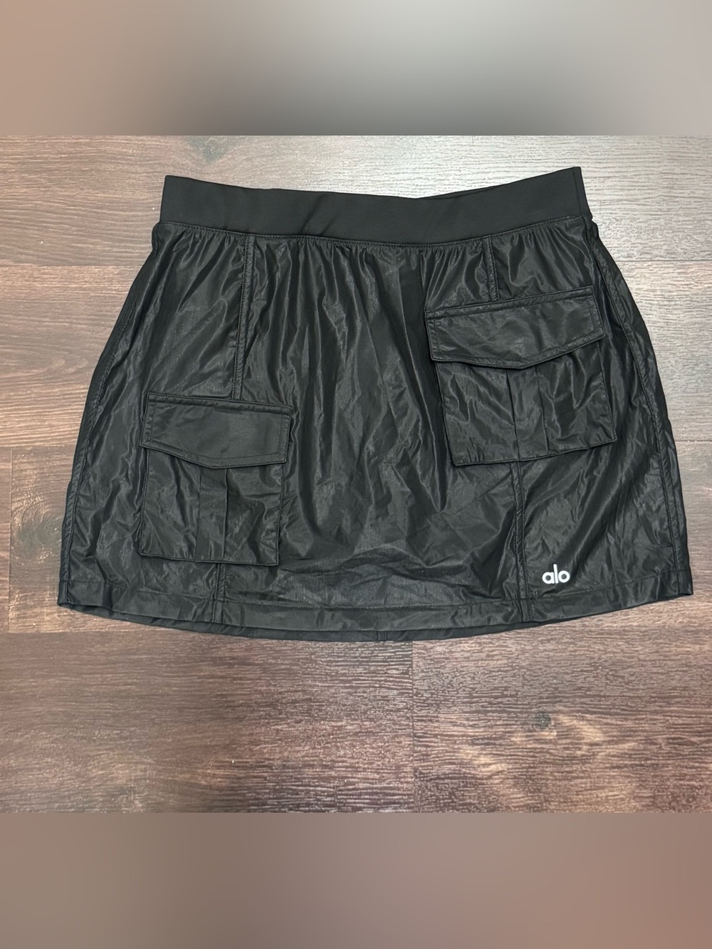 ALO Yoga Black Mini Skirt with Cargo Pockets